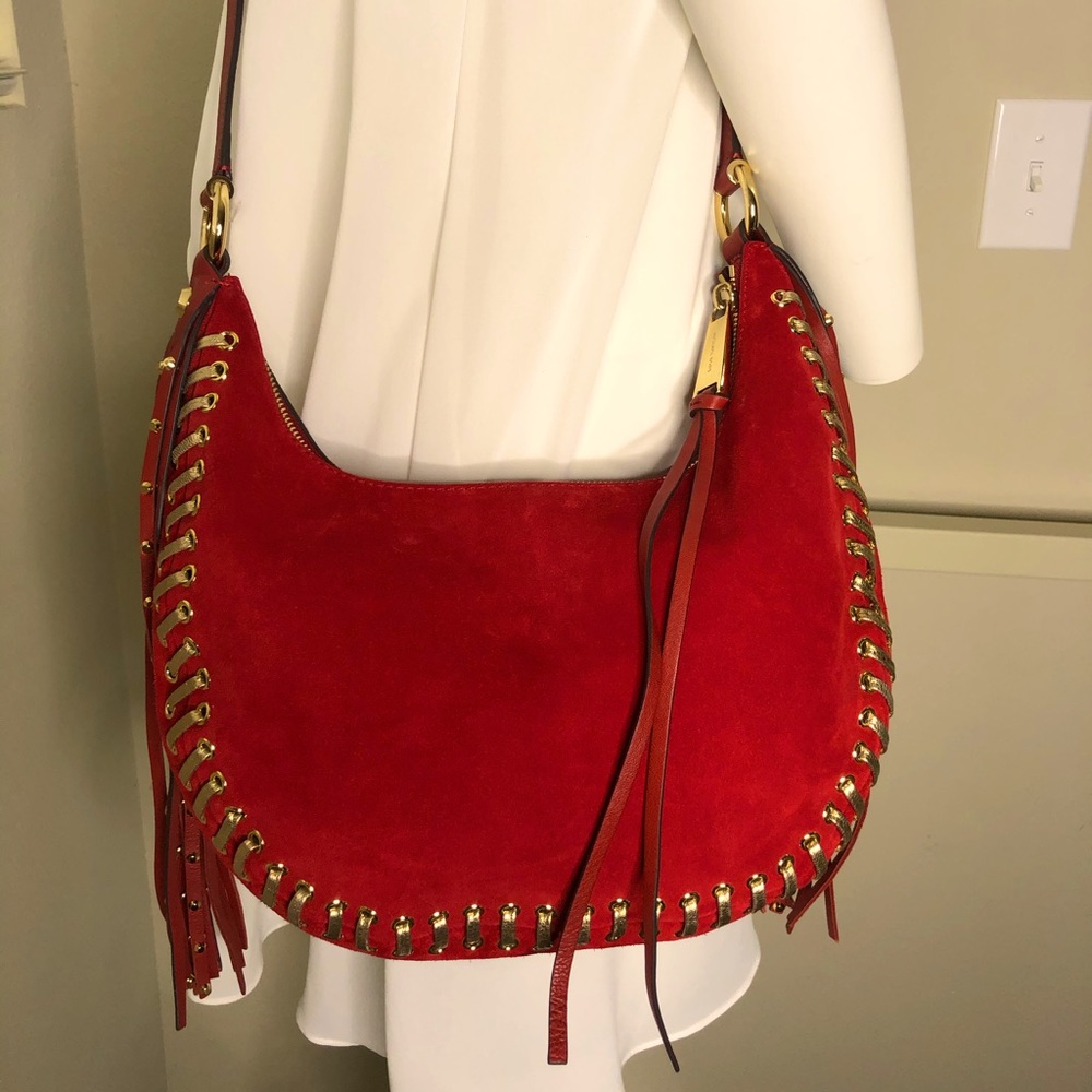 Flirty Red Michael Kors Fringed Purse!